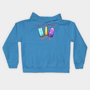 Summer Popsicles (Cool Version) Kids Hoodie